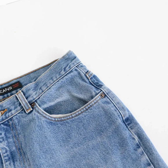 Vintage 90S DKNY Faded Mid wash Straight Leg Denim Jeans Size 14 - Picture 9 of 11